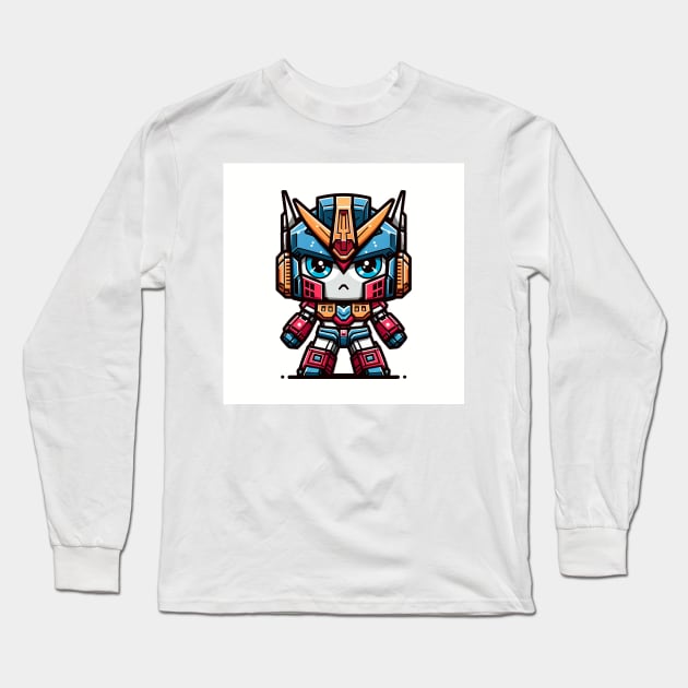 Chibi mecha robot Long Sleeve T-Shirt by Mechanime World